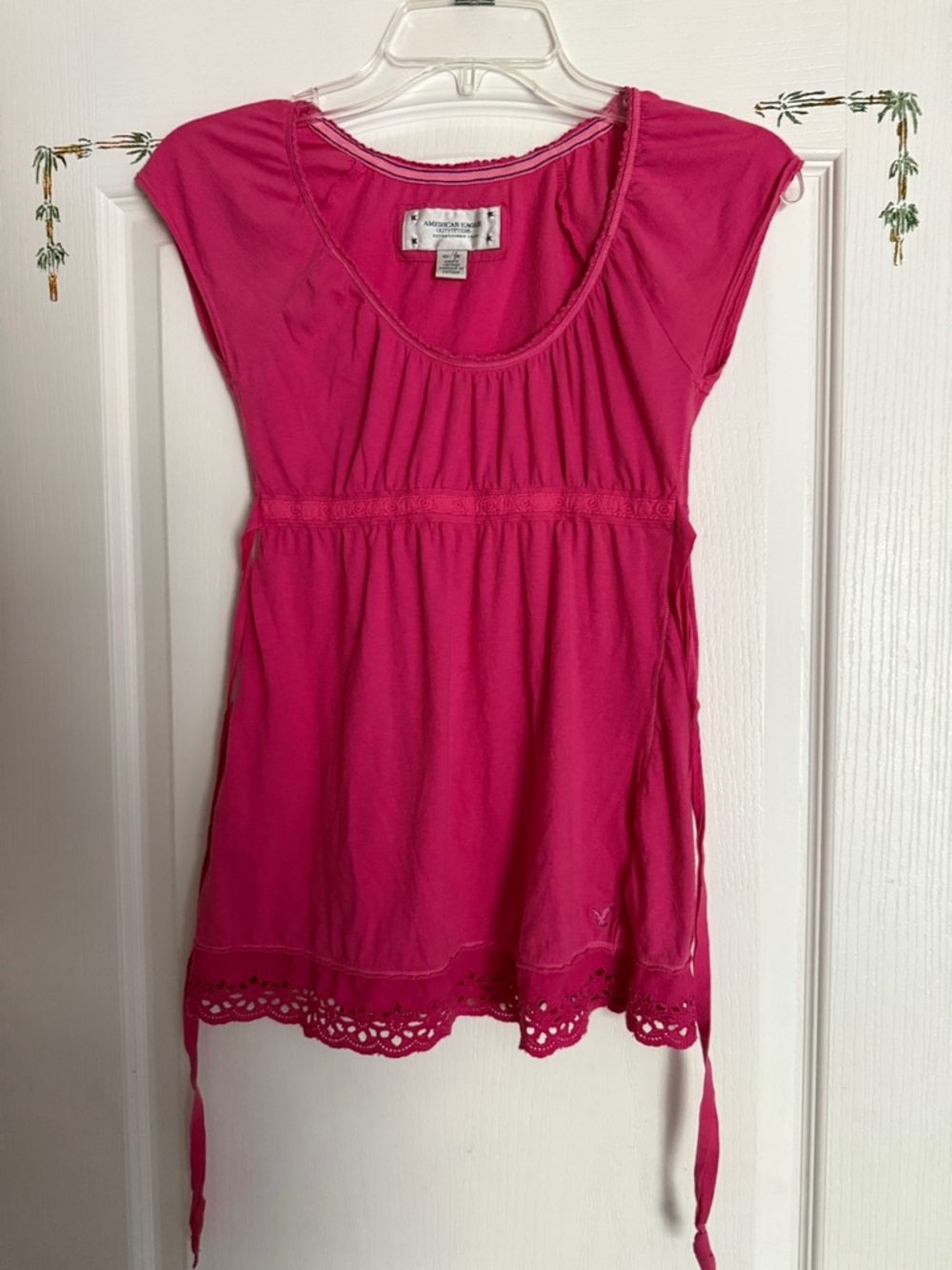 American Eagle Outfitters Hot Pink Cap Sleeve Tunic
